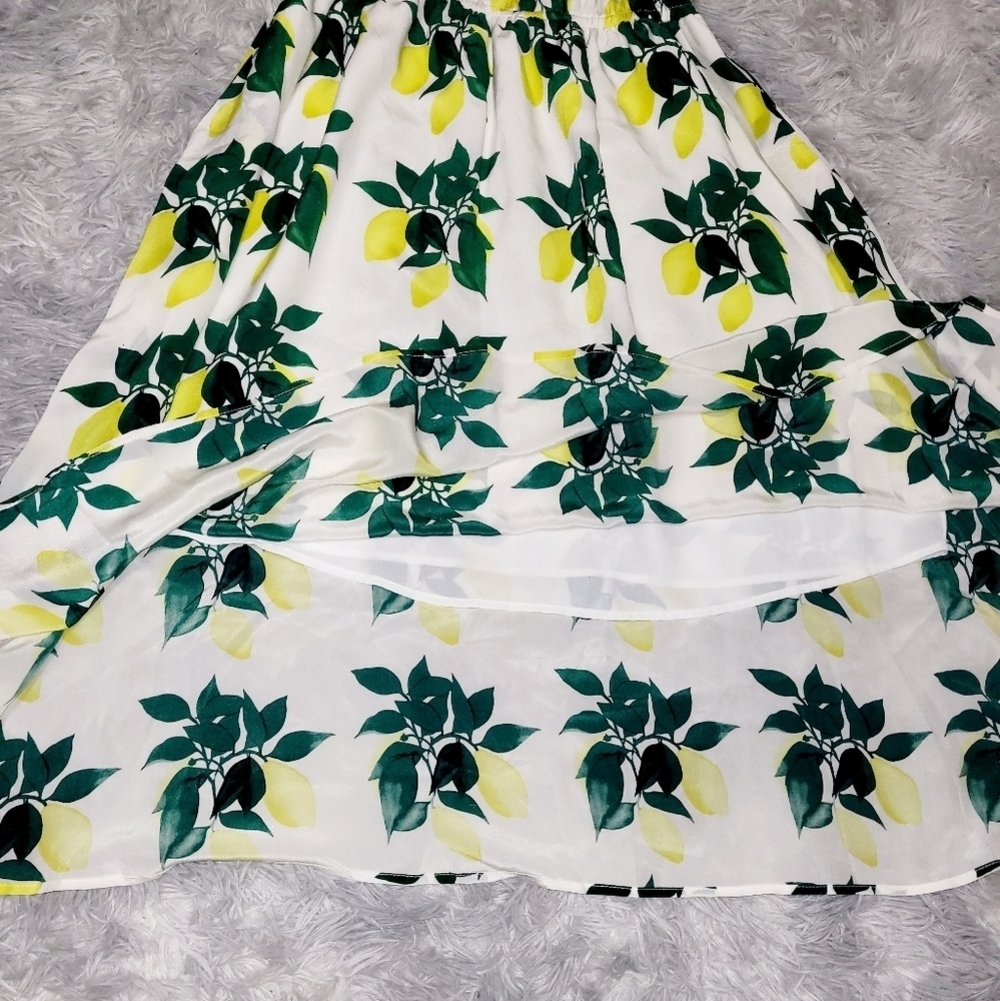 Anthropologie Rachel Rose 100% Silk, Lemon Tree Dress, Size S, NWOT - Picture 4 of 5